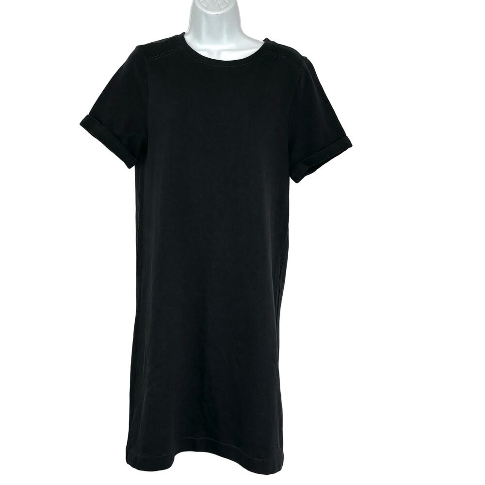 APC Short Sleeve Crew Neck Cotton Black T-shirt Dress M